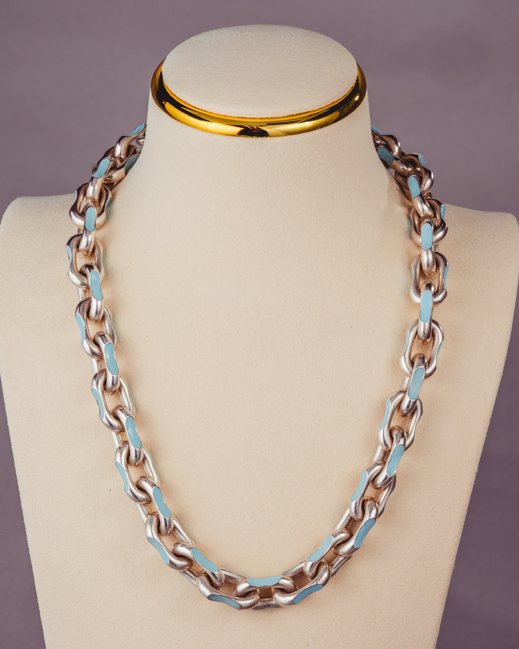 Riviera Link Necklace with Monaco Lock Pendant